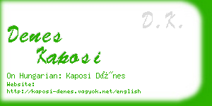 denes kaposi business card